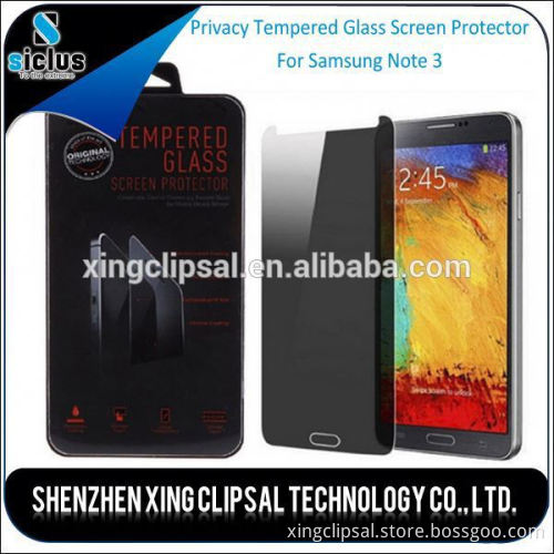 180 degree 0.33mm 2.5D Privacy Anti-Spy Tempered Glass Screen Protector Shield for Samsung note 3